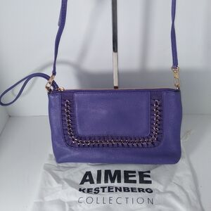 AIMEE KESTENBERG COLLECTION Purple Crossbody/Clutch Leather Bag